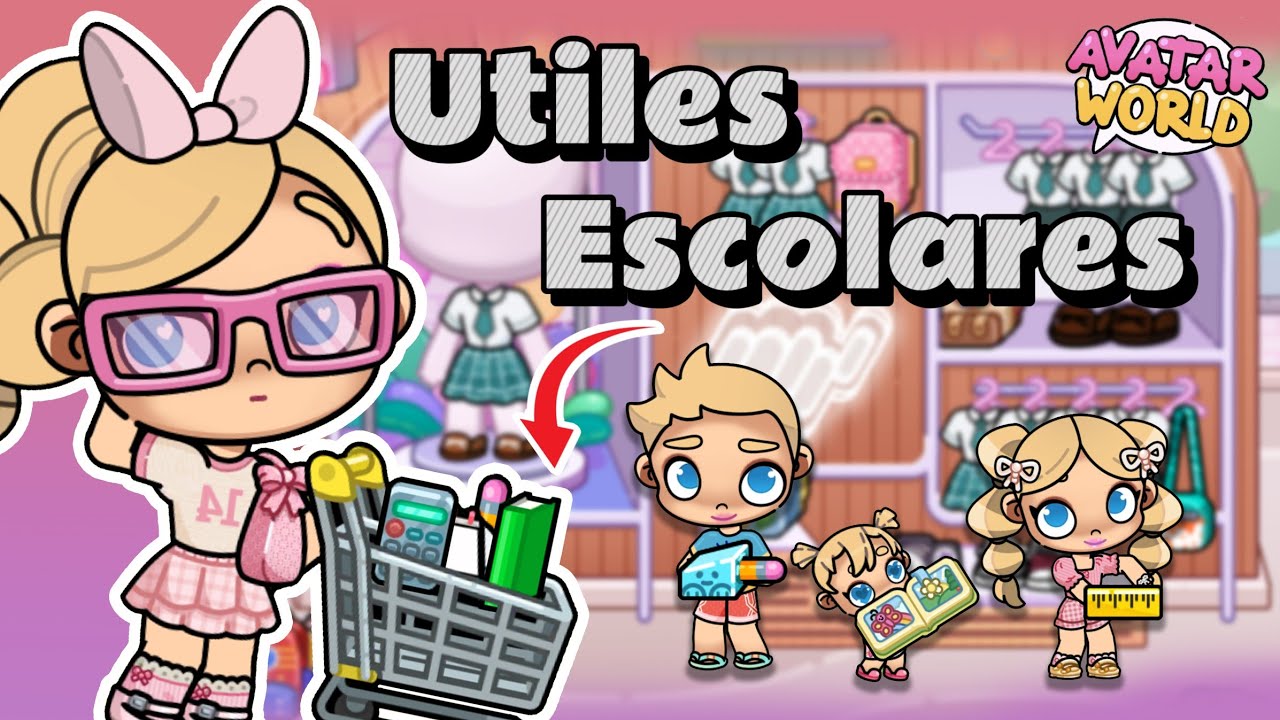 FAMILIA BARBIE COMPRA LOS UTILES ESCOLARES✏️✂️ EN AVATAR WORLD #avatarworld #barbie