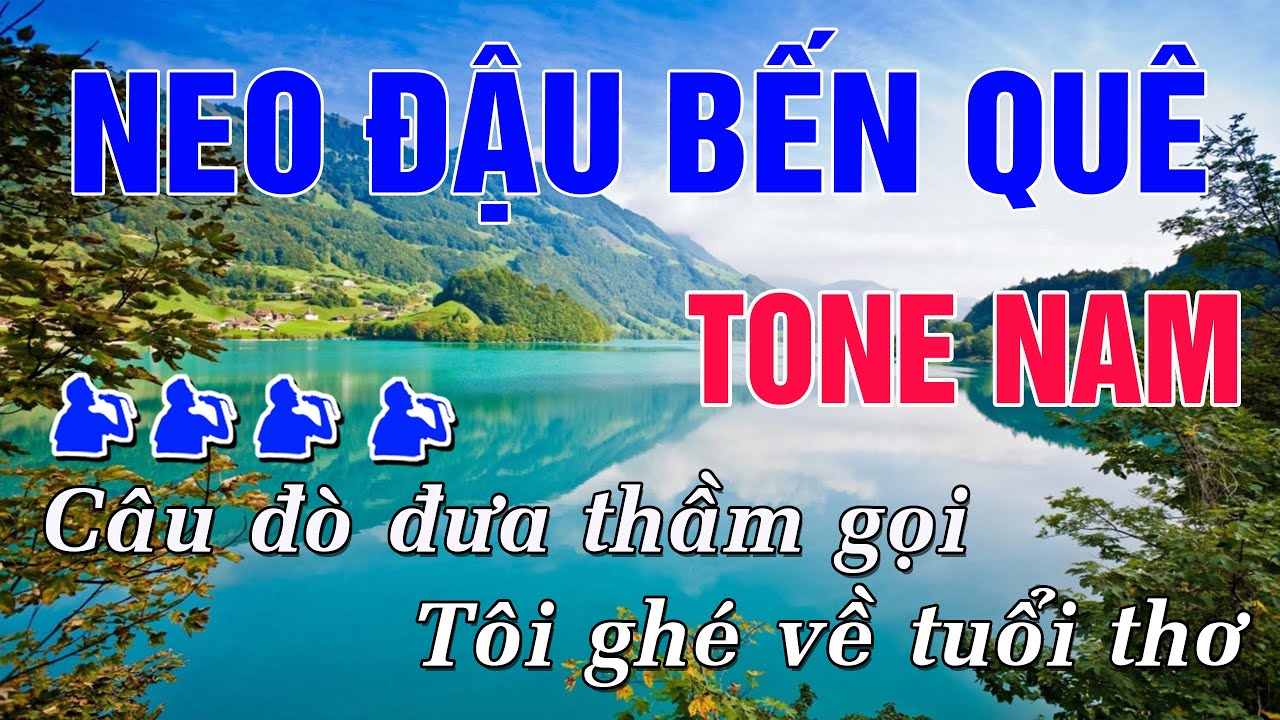 NEO ĐẬU BẾN QUÊ Karaoke Tone Nam || Hiếu Music