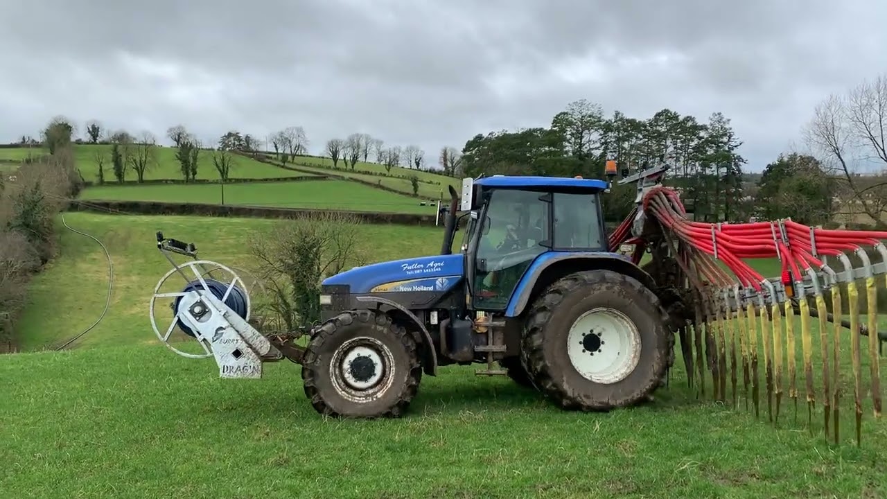 Spreading slurry with a low-emission umbilical system in Cavan