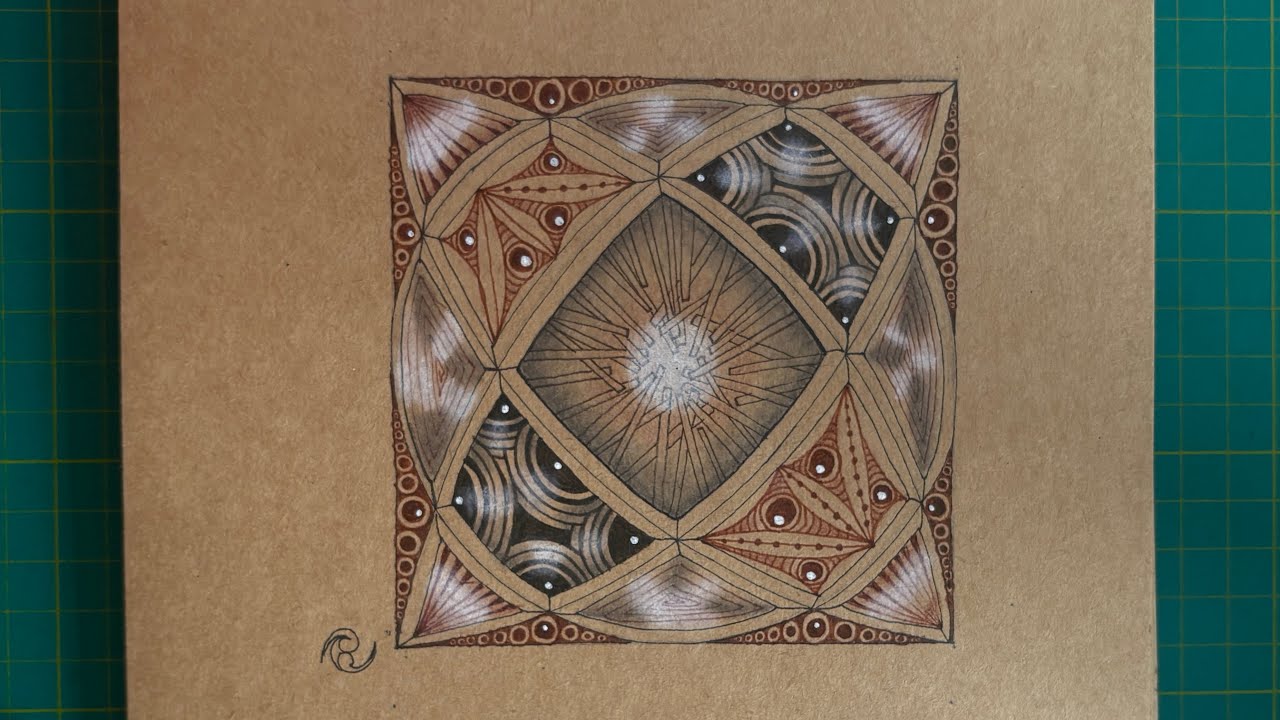 Zentangle’s Project Pack 28 -Day 4 drawing - my take ☺️ Watch and enjoy. 