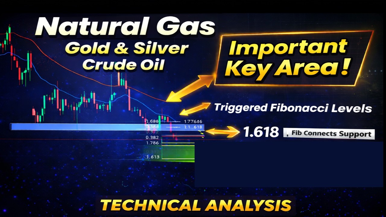 Natural Gas Triggered Imp Fibonacci Level,Key area |1.618 Support |Gold |Silver |Crude Oil |Forecast