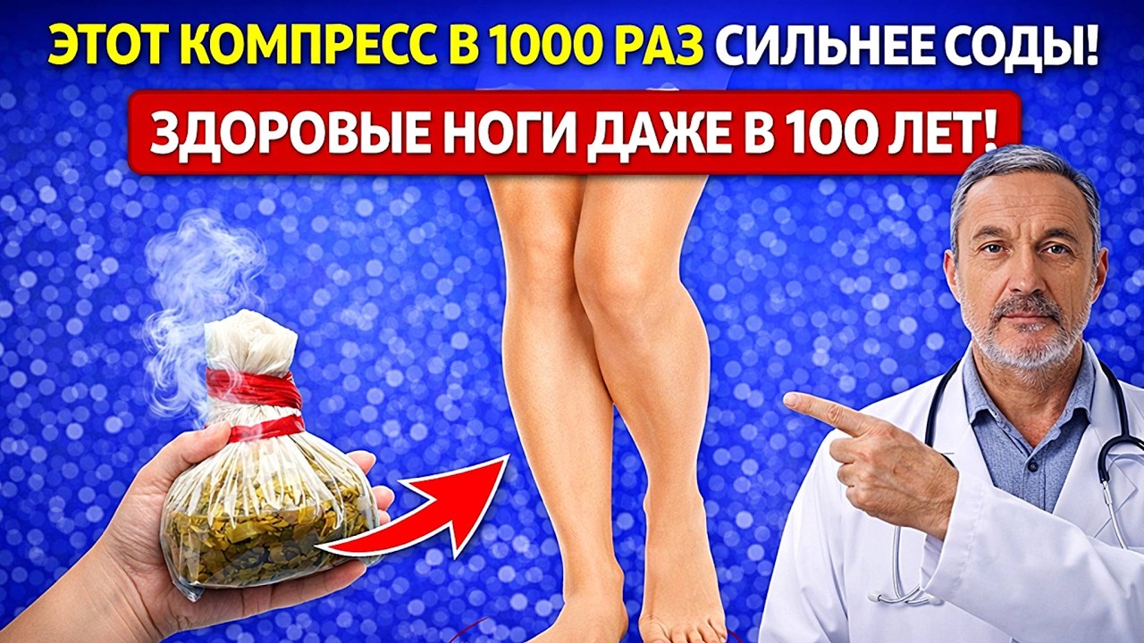 НОГИ СТАНУТ ЛЕГКИМИ В ЛЮБОМ ВОЗРАСТЕ! Секретный компресс сильнее соды