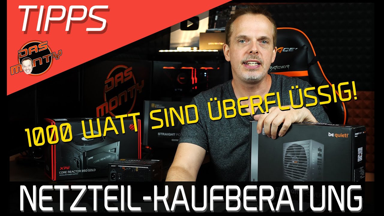 Netzteil Kaufberatung - Wie viel Watt braucht man? | RTX 3090 + R5950X mit 500 Watt?  | DasMonty