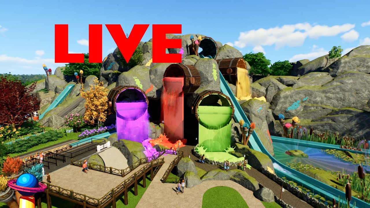 Double park stream building in both park !- Planet Coaster 2