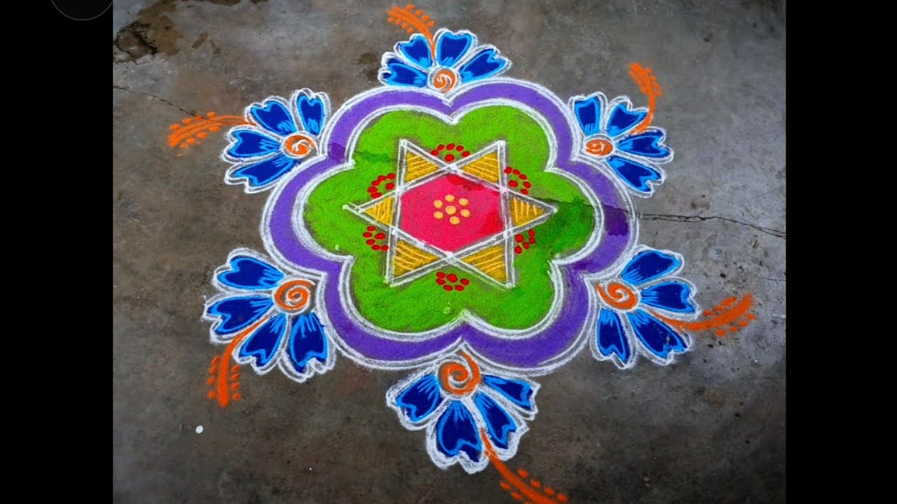 Margazhi maadha kolam for beginners, easy rangoli designs, early morning muggula kolam