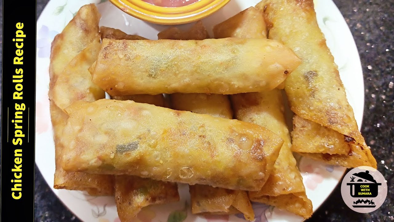 Chicken Spring Rolls Recipe by Cook With Sumara (Ramzan Special Recipe)
