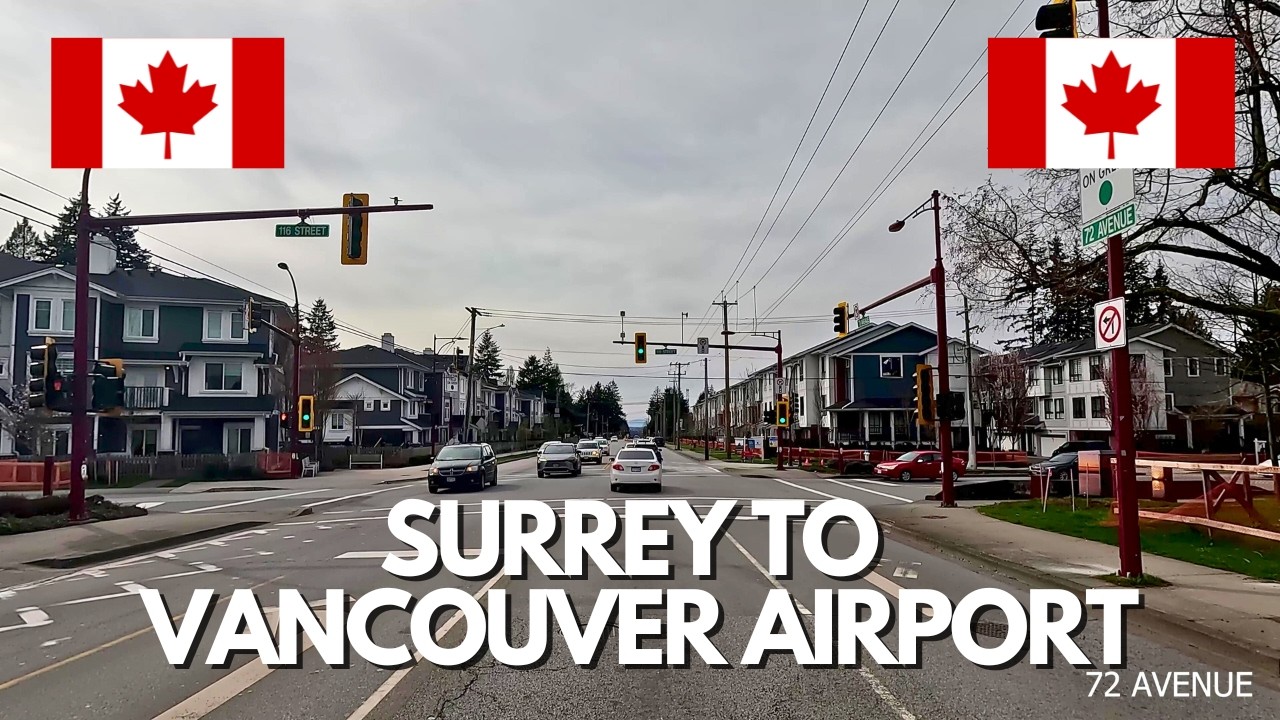 Surrey to Vancouver International Airport | 4K Drive