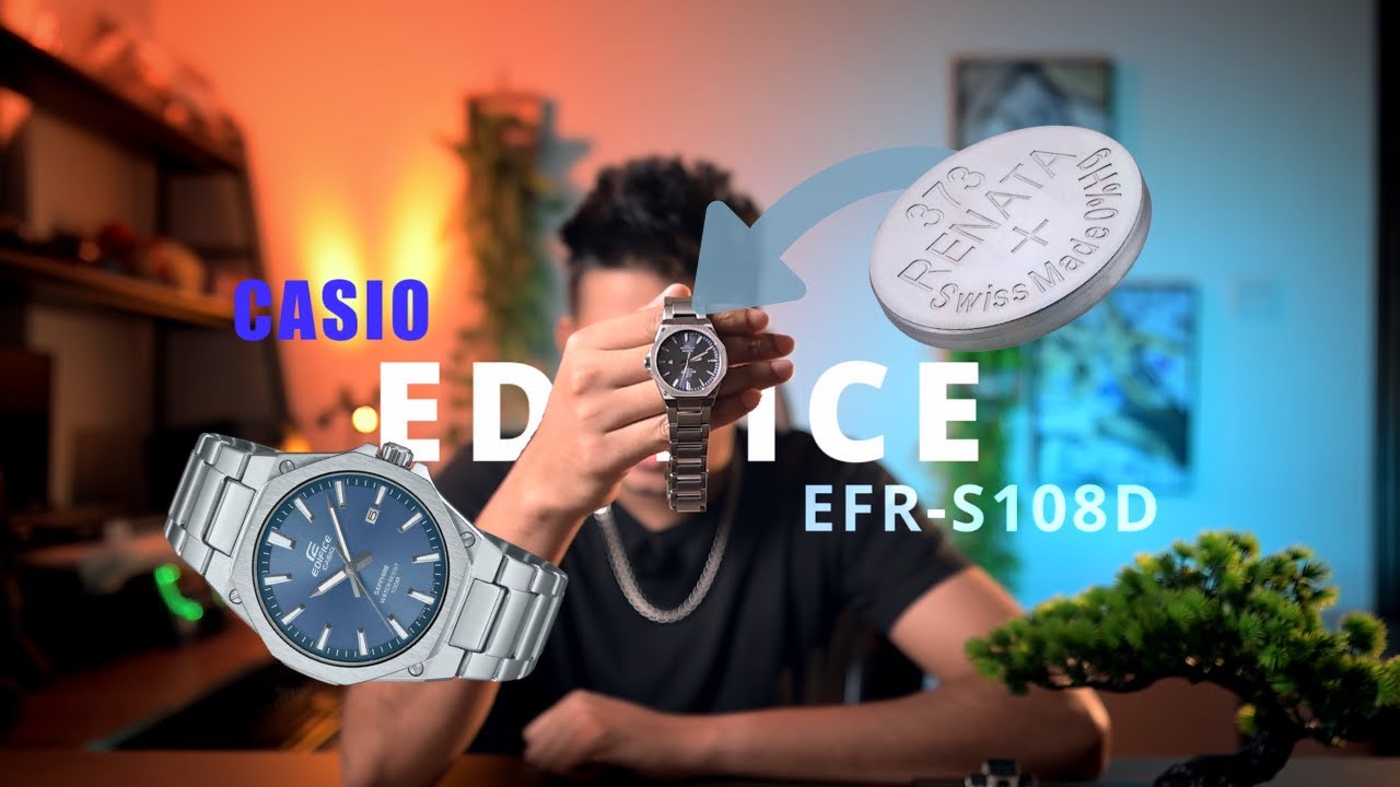 Casio Edifice EFR-S108D: Battery Replacement | Check out the insides