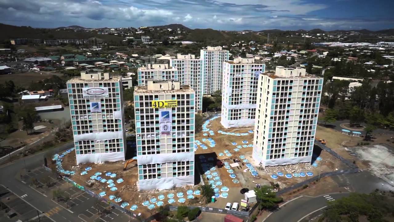 Démolition des 4 tours St Quentin en Nouvelle Calédonie