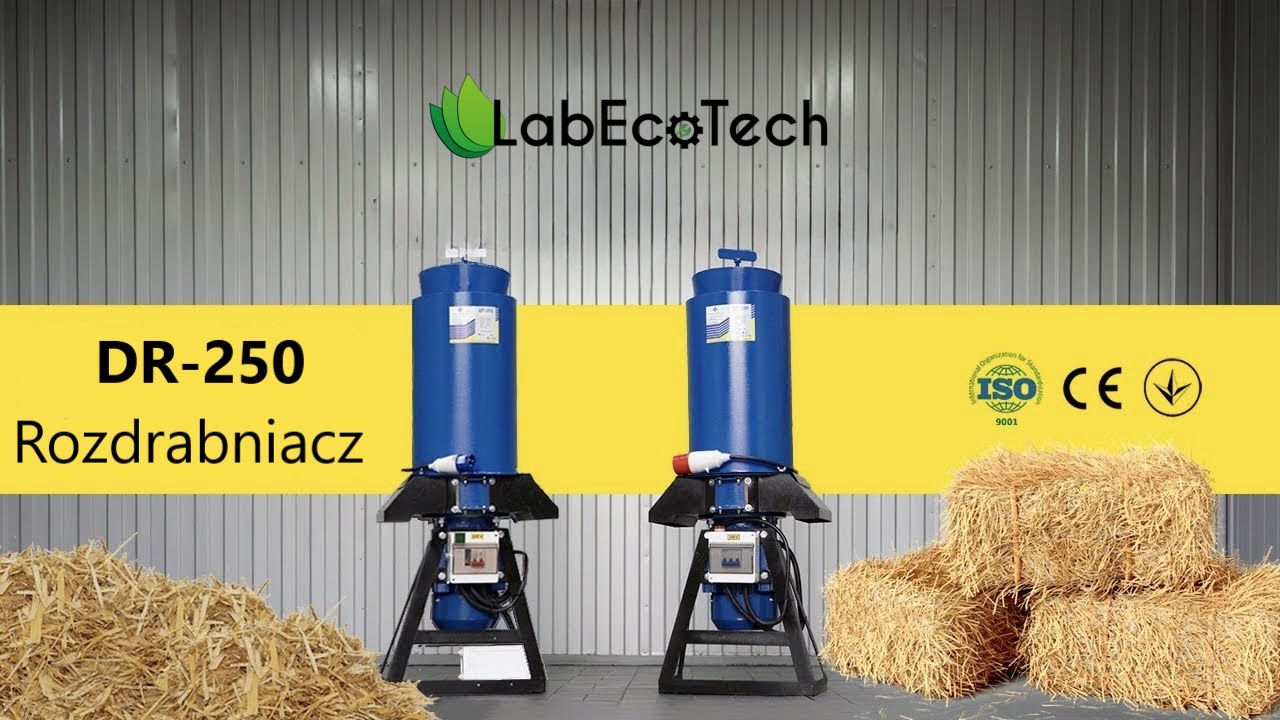 Uniwersalny rozdrabniacz siana, słomy i ziarna „DR-250” – rozdrabnianie słomy „LabEcoTech”