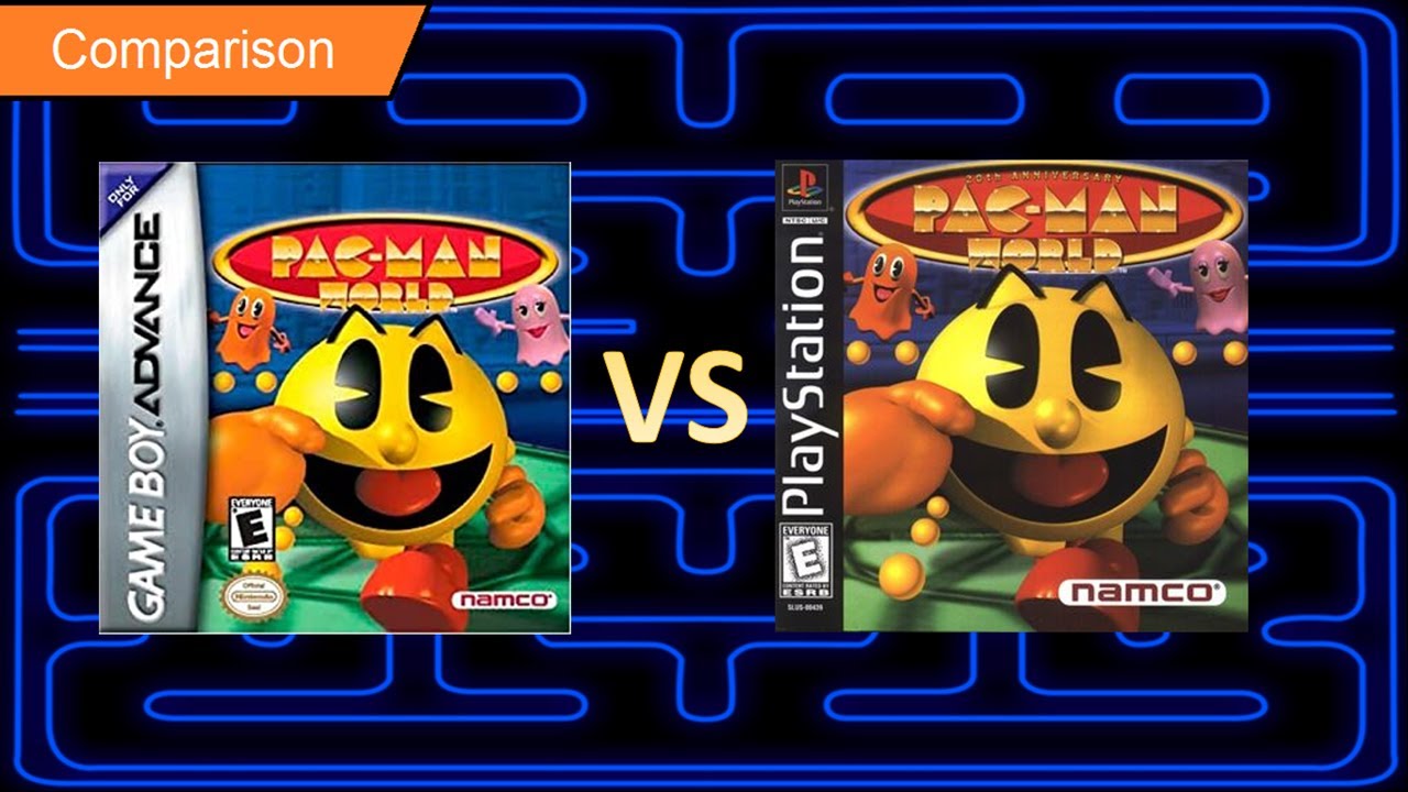 Pac-man world (GBA vs PS1) comparison