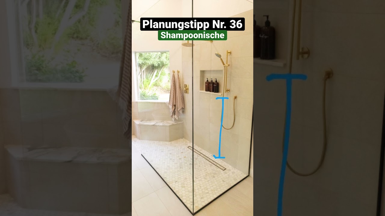 Hausplanung: H&ouml;he und Gr&ouml;&szlig;e f&uuml;r Nischen in der Dusche