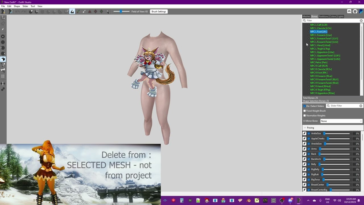 Making Virtual/Collision body and ground for Skyrim SE HDT/SMP physics