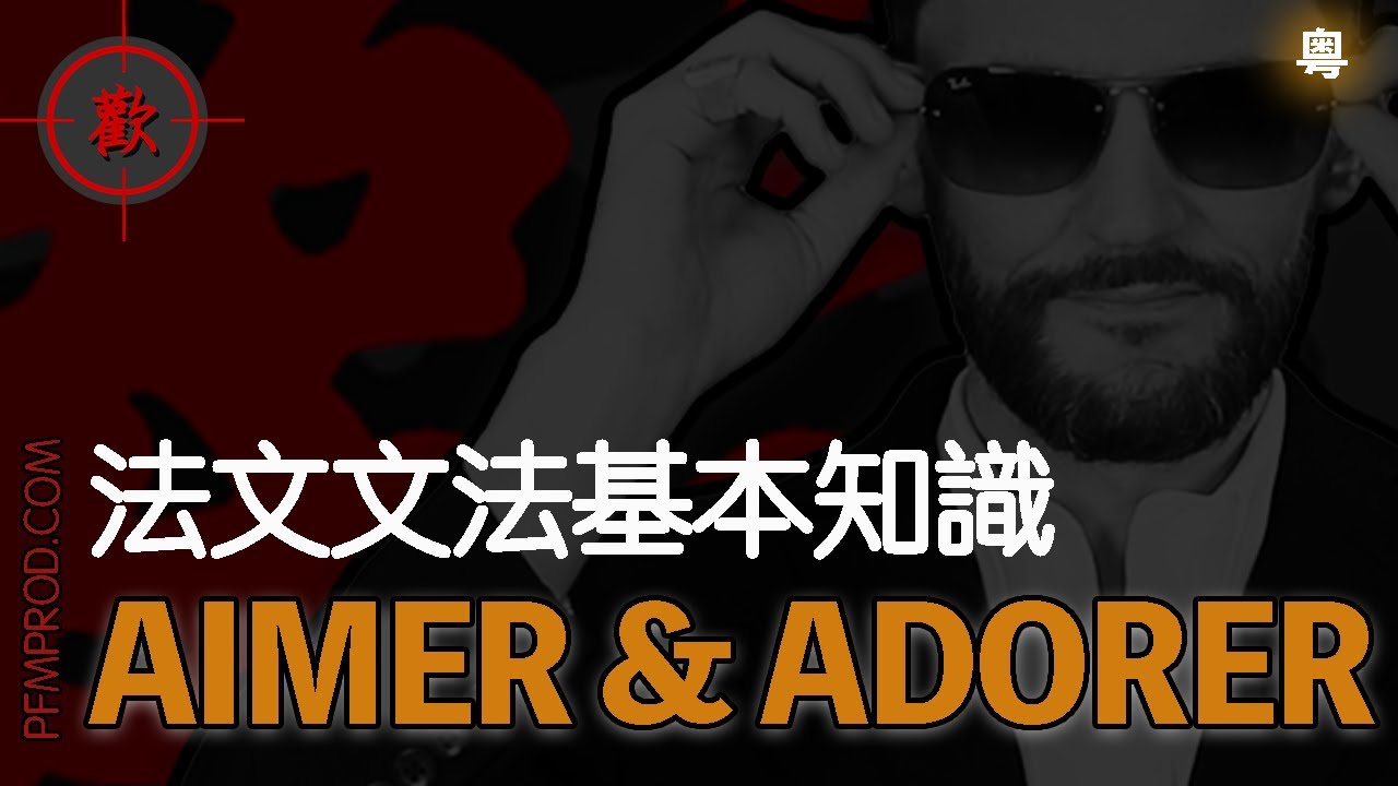 [廣東話學法文] AIMER/ADORER - 法文文法基本知識溫習 - PFMPROD.COM