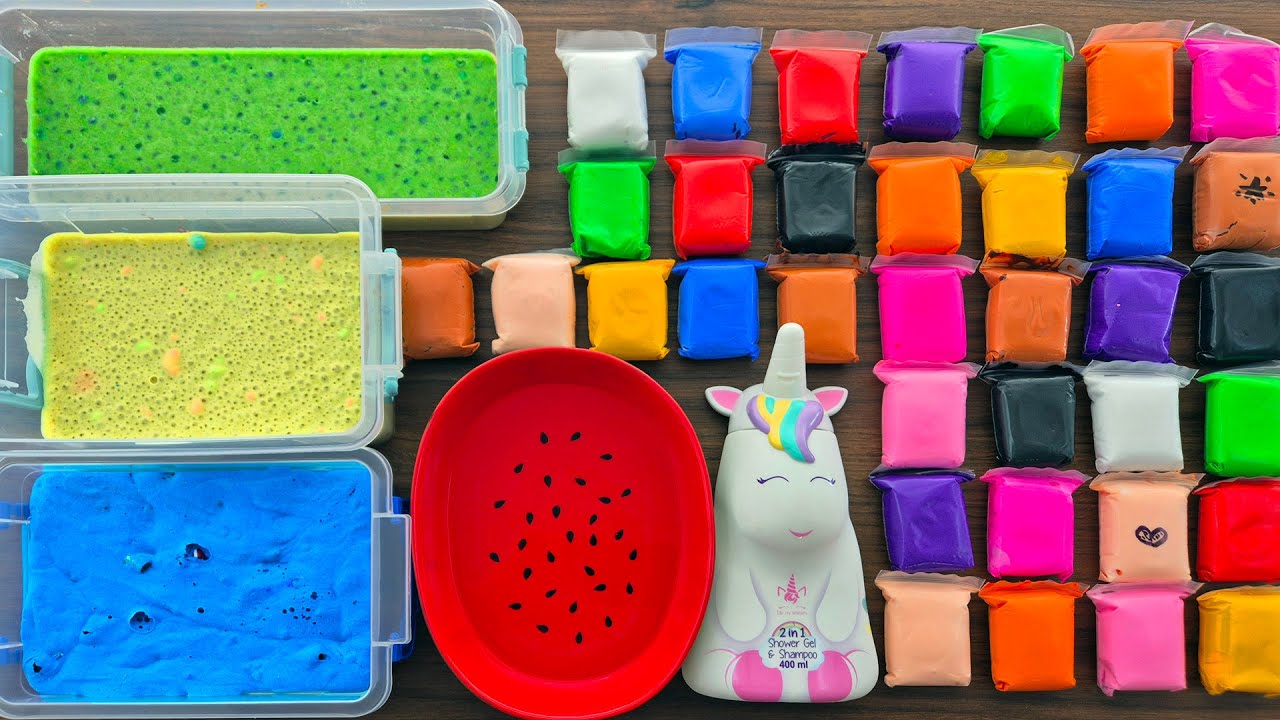 Ultra Relaxing Slime Mixing with Soft Satisfying Clay