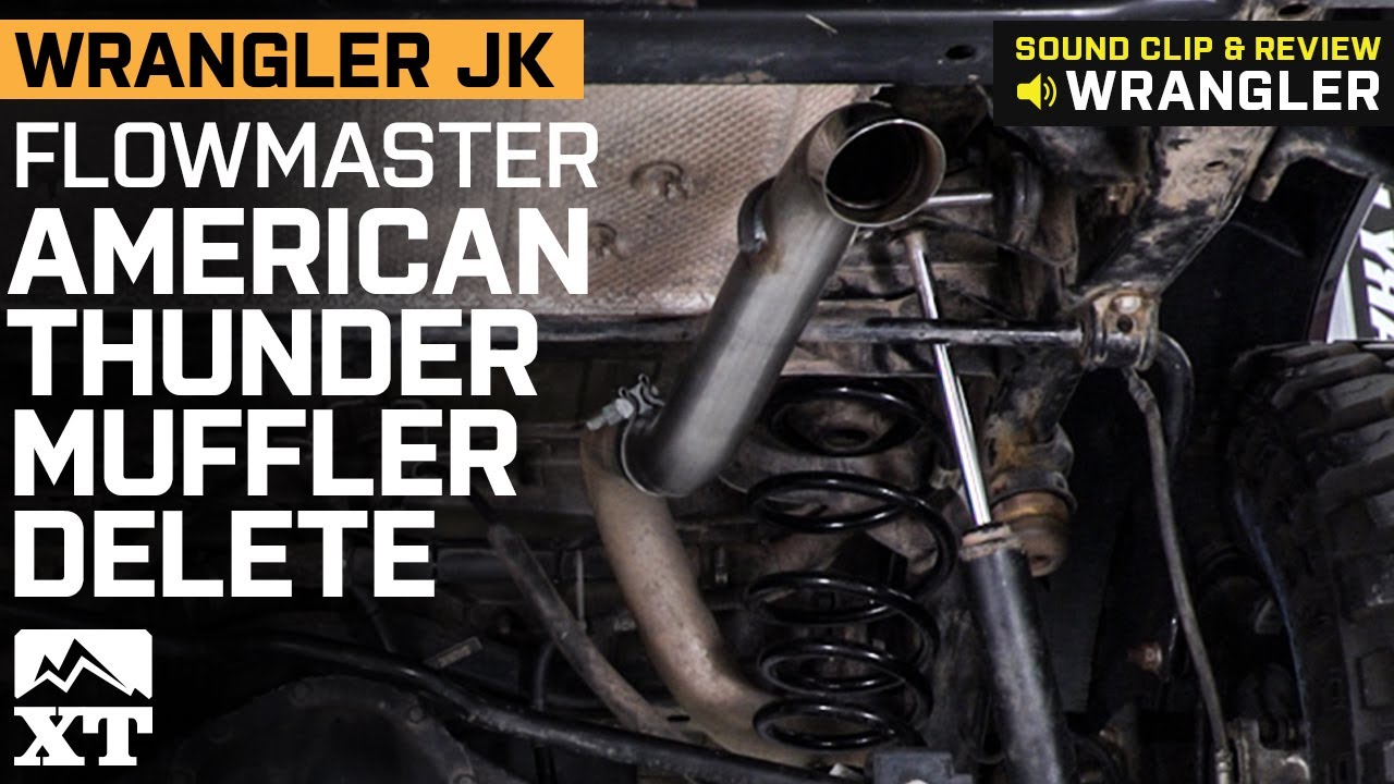 Jeep Wrangler JK Flowmaster American Thunder Muffler Delete Axle-Back Exhaust Sound Clip & Review