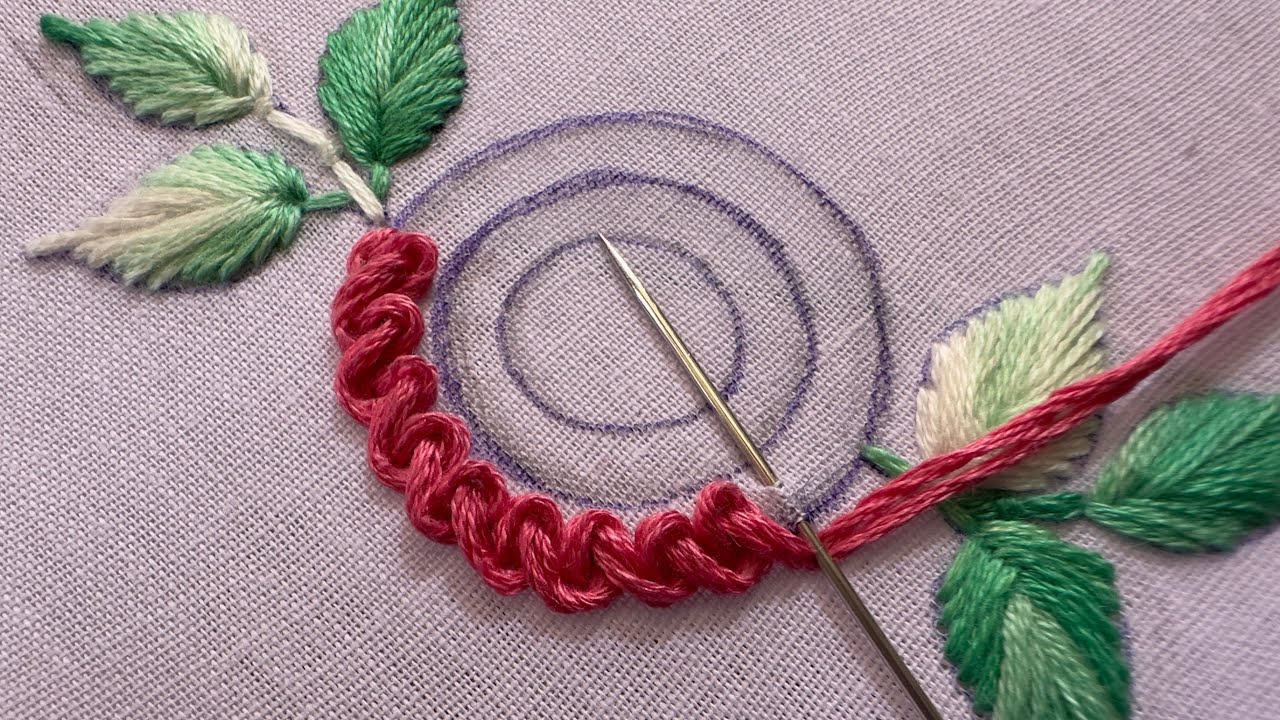 Most gorgeous 🌺 flower 🌸 design|hand embroidery 🪡/Kadhai design
