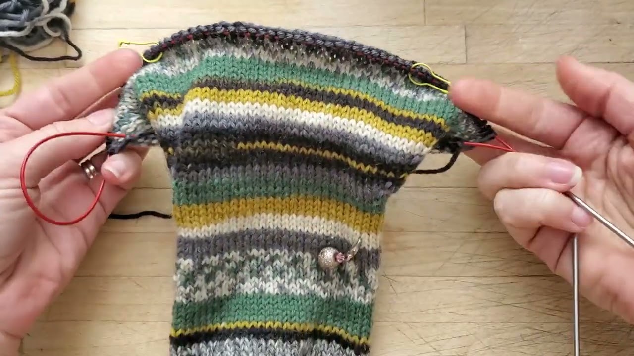 Tutoriel Tricot - Chaussette toe-up avec gousset et talon double - Partie 2