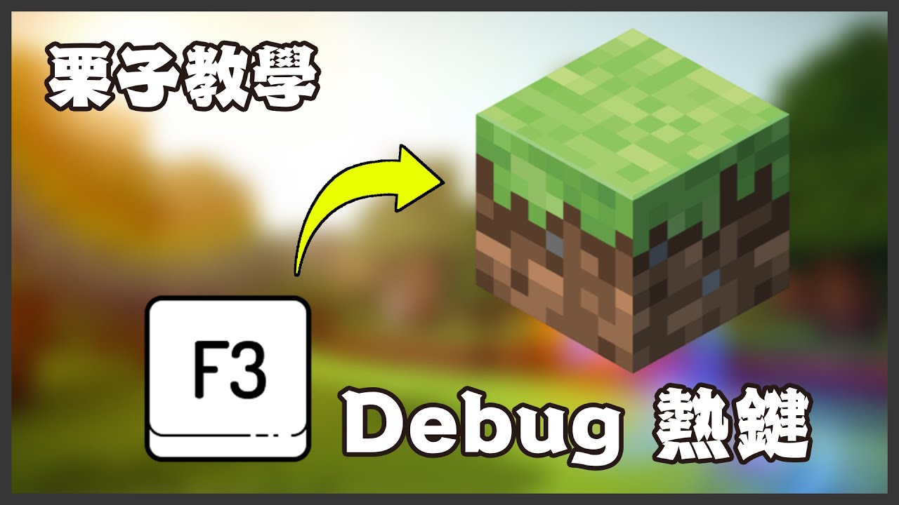 【栗子 YouTube】Minecraft麥塊 | 5分鐘 快速了解 F3 Debug熱鍵