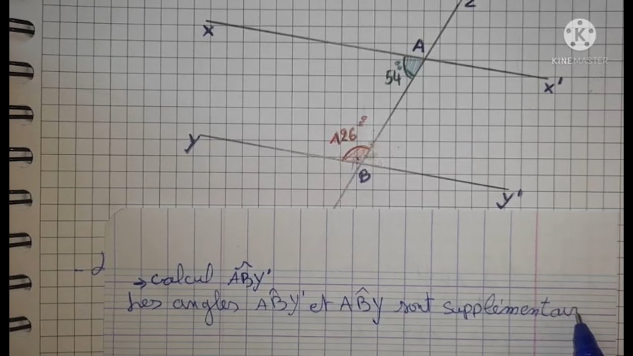 série d'exercices: angles formés par deux parallèles et une sécante تمارين