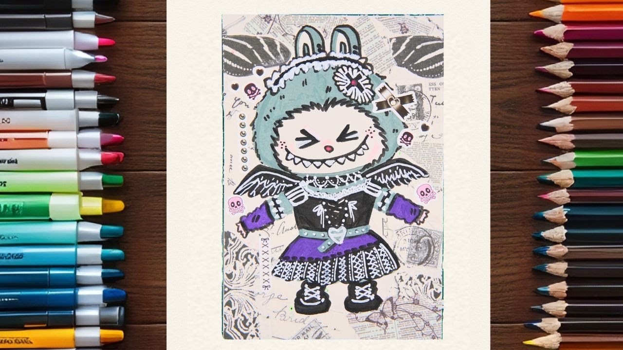 How To Draw Labubu 😎 | The Monsters | Marker & Sticker