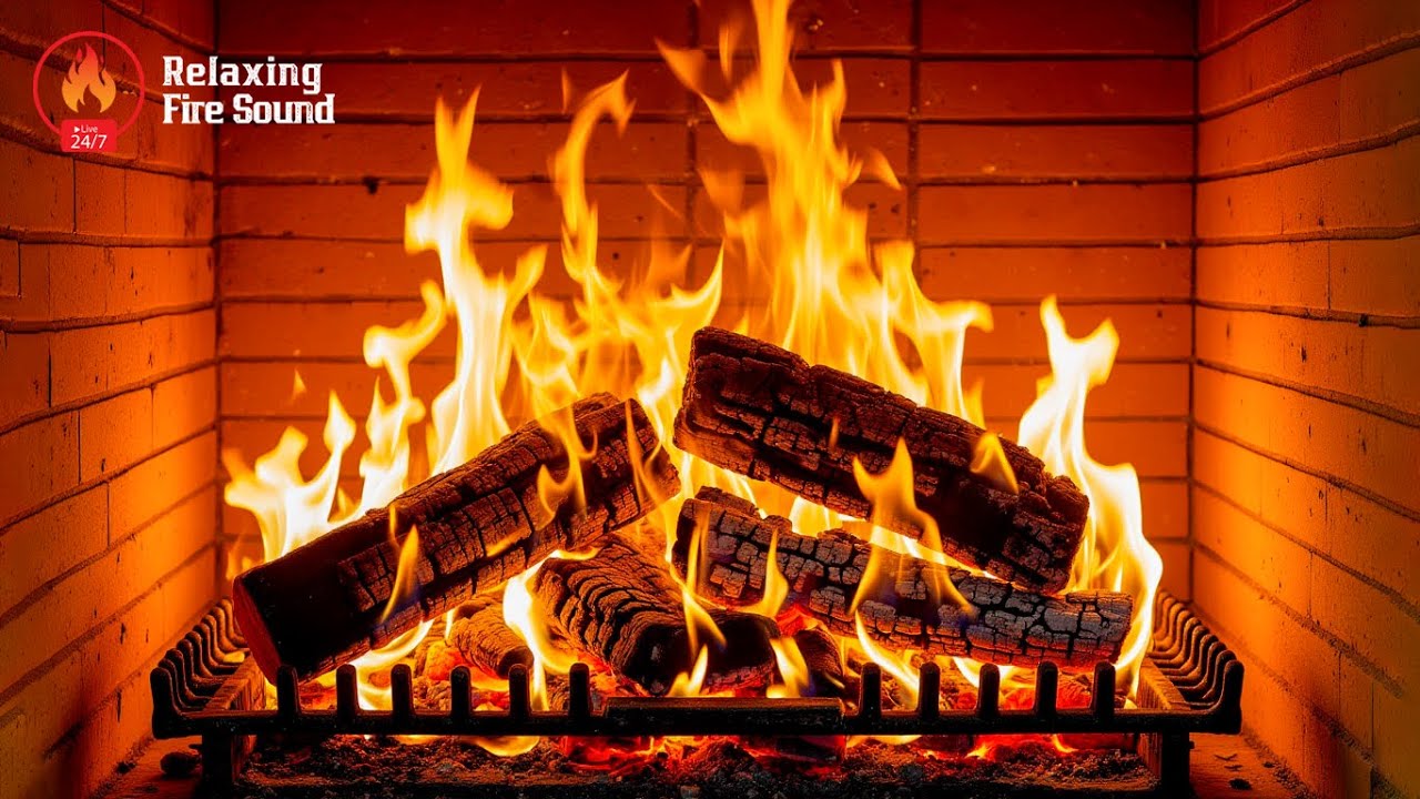 Fireplace Live 24/7 (Full HD) (No Ads - No Music) 🔥