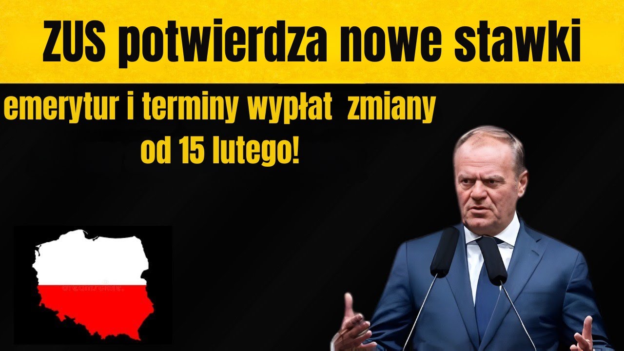 ZUS potwierdza nowe stawki emerytur i terminy wypłat – zmiany od 15 lutego!