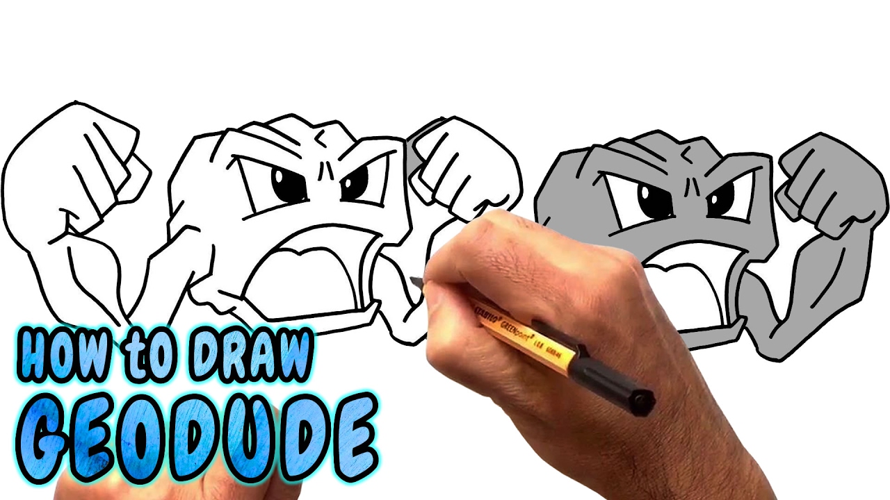 How to Draw Geodude from Pokemon Go (NARRATED)