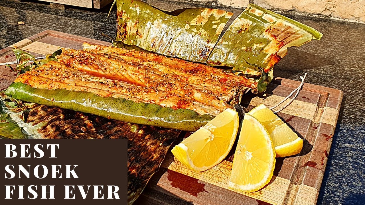 Snoek Fish Wrapped in Banana Leaf | Fish on the Braai by Xman & Co