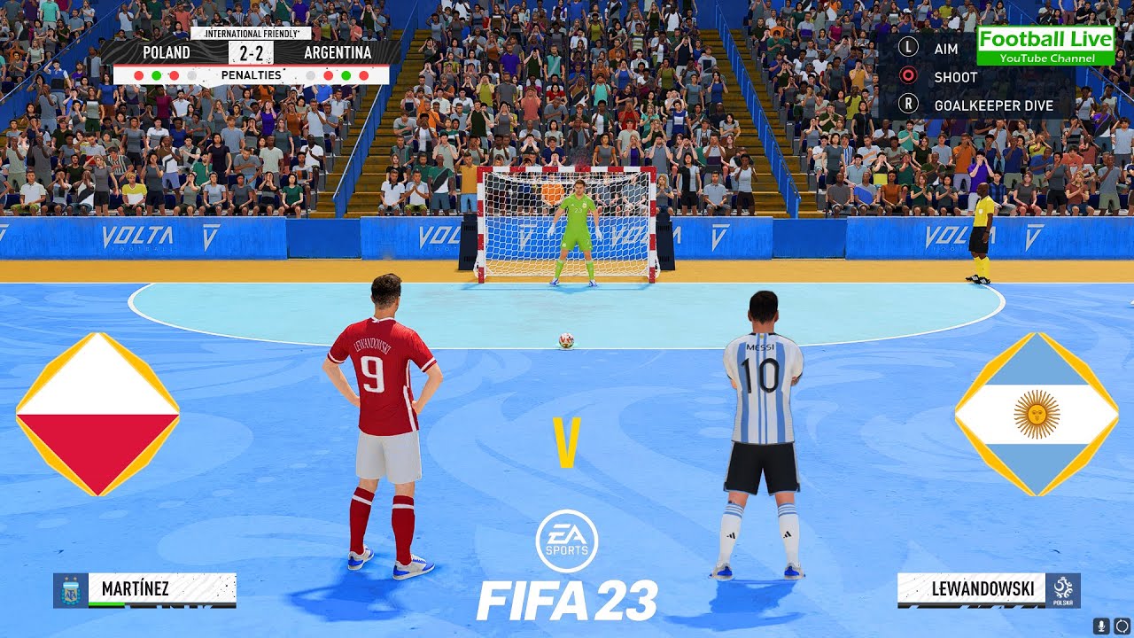 FIFA 23 | Poland vs. Argentina | Penalty Shootout Futsal | Messi vs Lewandowski - Gameplay PC