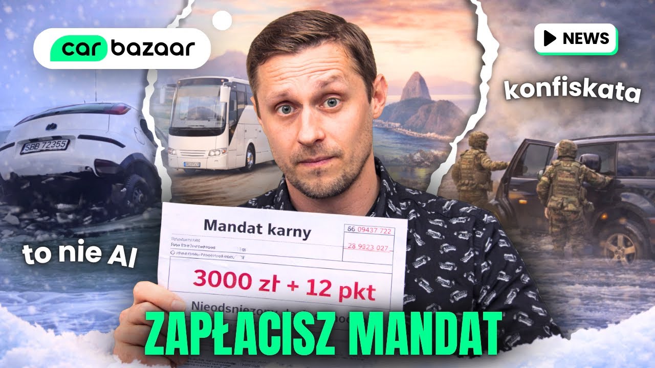 WJECHALI na ZAMARZNIĘTE JEZIORO AUTEM! WYSOKIE MANDATY i DROGA BEZ ŚNIEGU