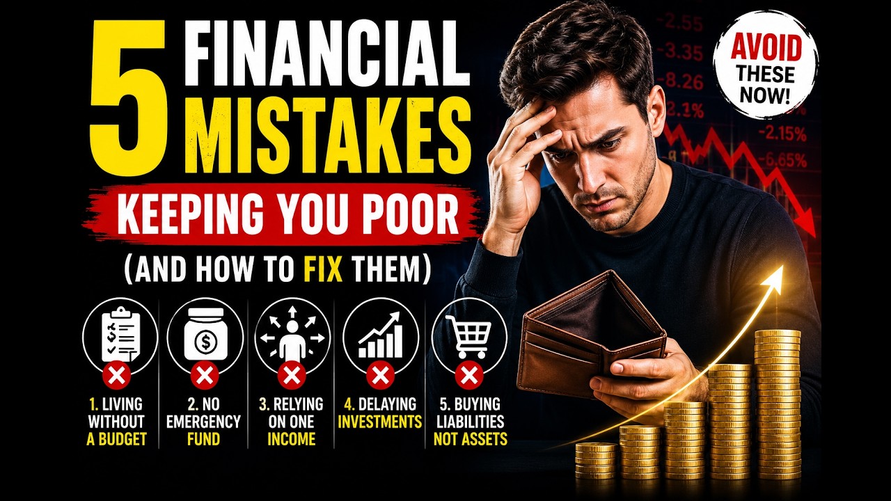 5 Financial Mistakes Keeping You Poor (And How to Fix Them) | 5 money habits.