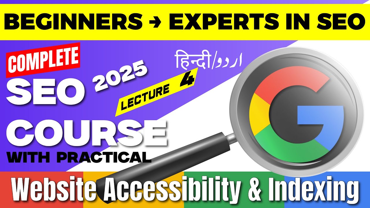 Lec#4 Website Accessibility & Indexing | Robots.txt, Sitemap, Crawl | SEO Full Course in Urdu/Hindi