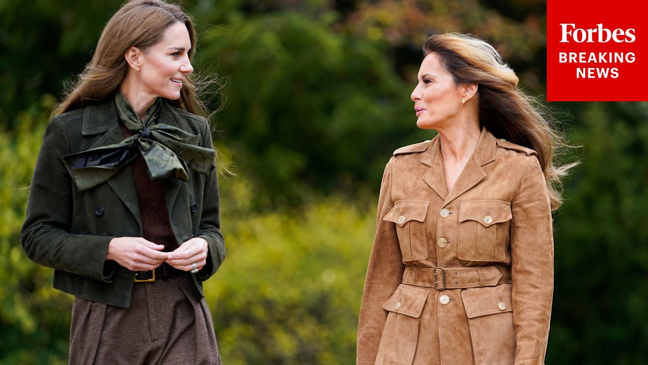 First Lady Melania Trump & Catherine, Princess Of Wales Visit Frogmore Gardens With Squirrel Scouts