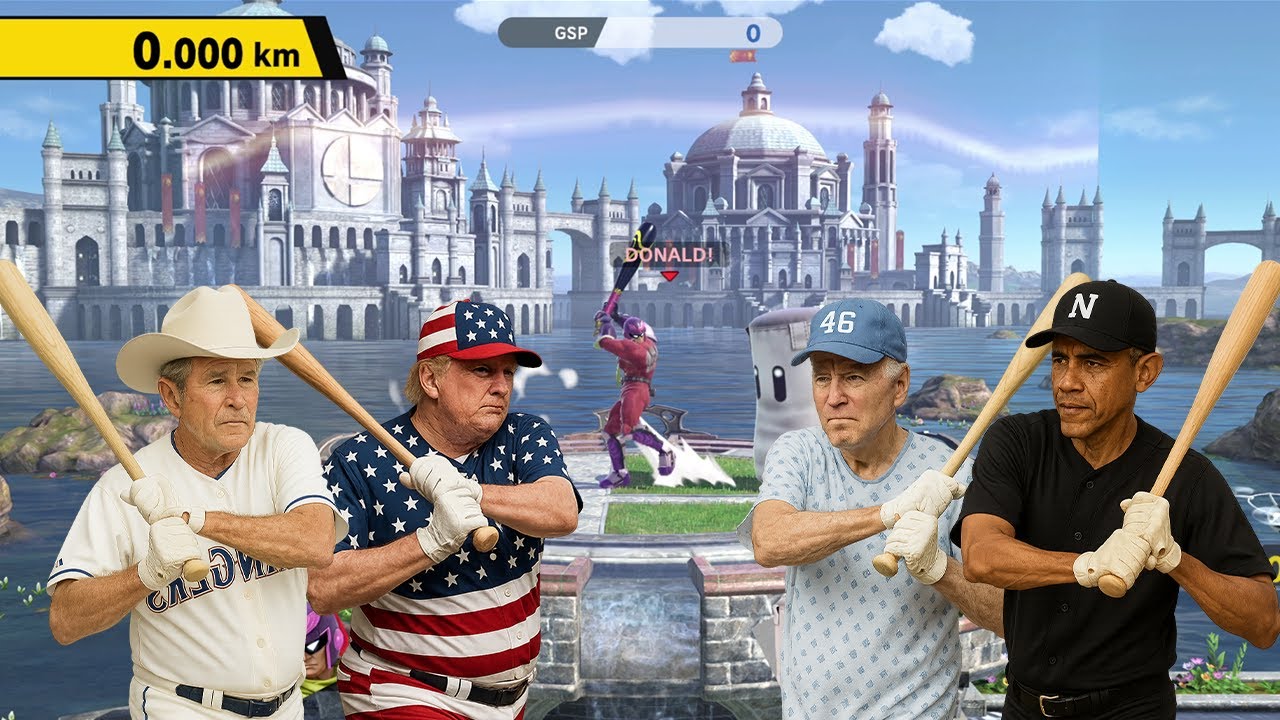 US Presidents Play Super Smash Bros. Home Run Contest