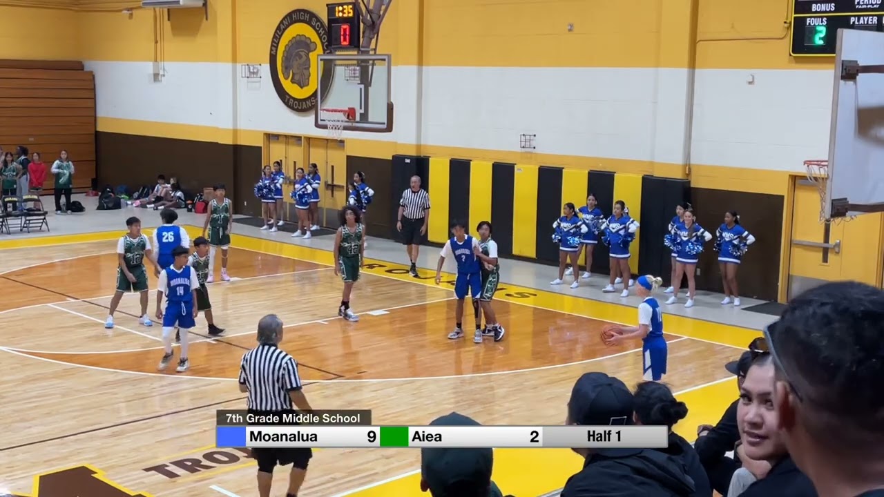 Moanalua vs Aiea 7th grade basketball @ Mililani HS gym 2/3/24