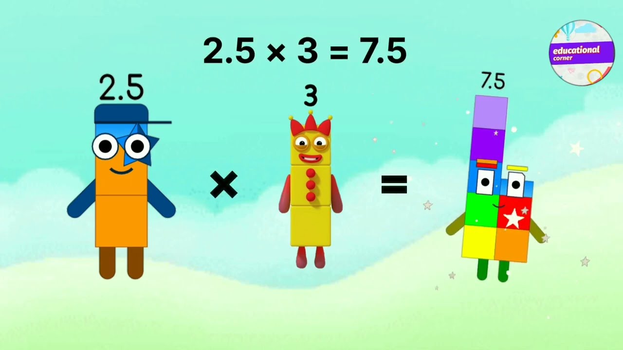 mathblocks 2.5 decimal multiplication | 2.5 times table | learn to count ‎@educationalcorner110