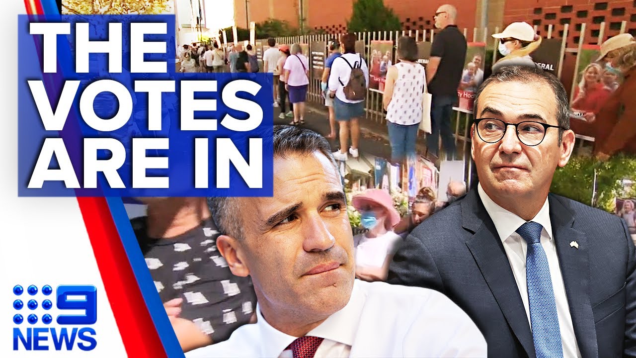 Polls close after South Australians cast votes in state election | 9 News Australia