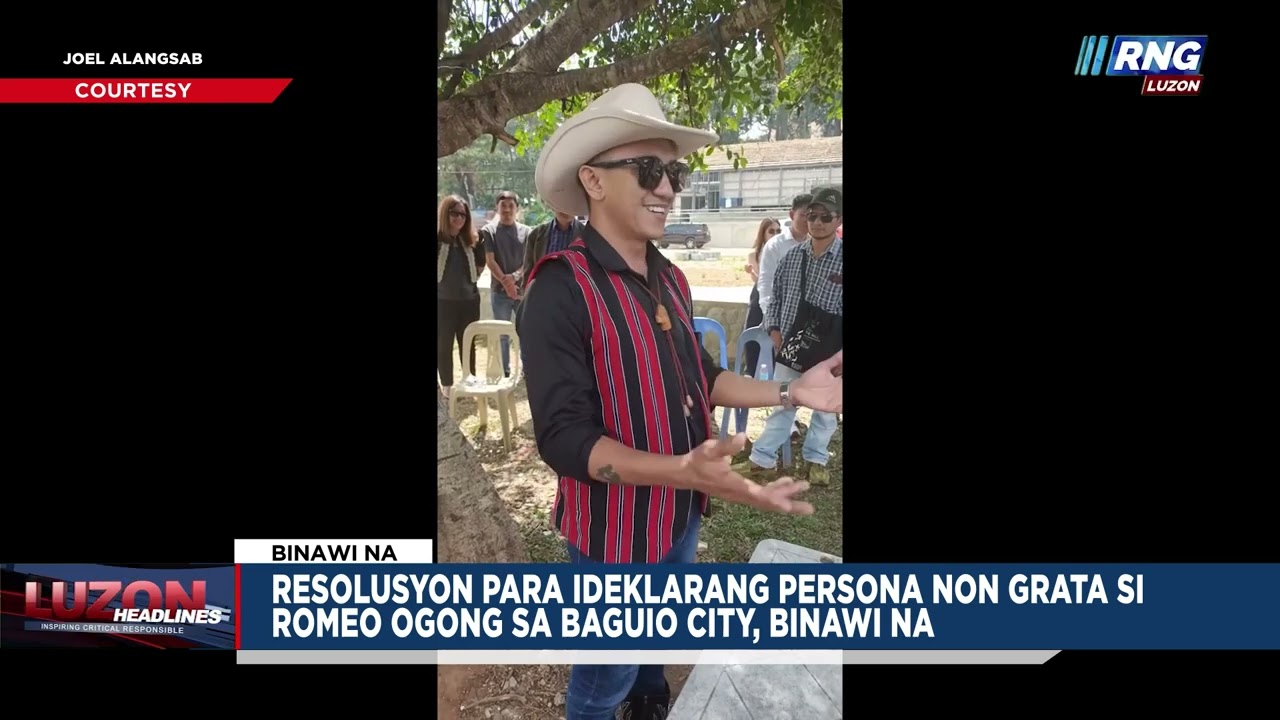 Resolusyon para sa deklarasyong persona non grata kay Romeo Ogong Jr. sa Baguio City, binawi