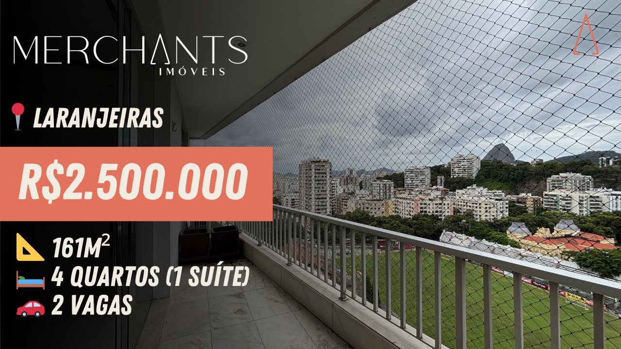 📍Laranjeiras – Apartamento Reformado com Vista | 161m² | R$2.500.000