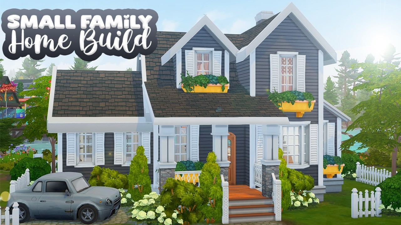 Small 5 Sim *Family Home* 🏡 SPEED BUILD  The Sims 4