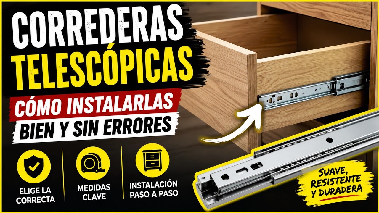 GUÍA DEFINITIVA: Cómo Instalar y Elegir Correderas Telescópicas para Muebles