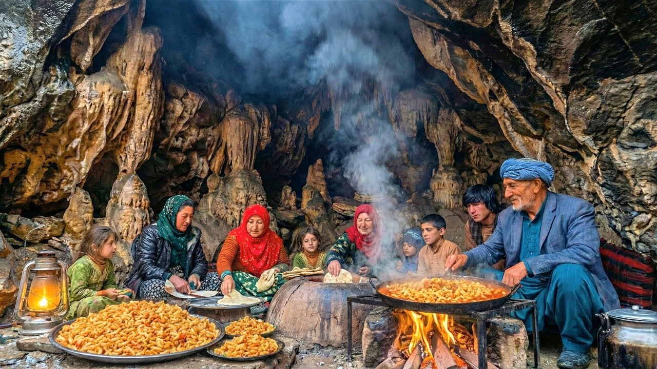 Real Life and Cooking in Afghanistan's Deepest Cave | Traditional Family Kitchen