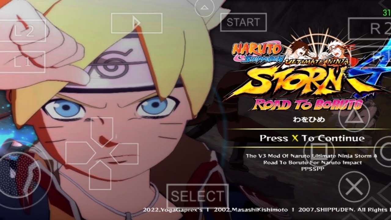 Modpack Naruto Shippuden Ultimate Ninja Storm 4 Road To Boruto V3 | Naruto Impact Mod PPSSPP 