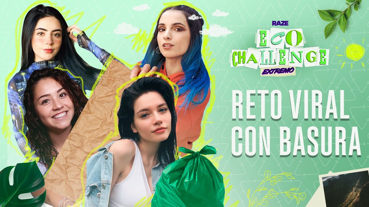 RETO VIRAL CON BASURA: ANGIE VELASCO, MICA SUAREZ, AMARANTA Y VANNE AMADOR COMPITEN | Eco Challenge