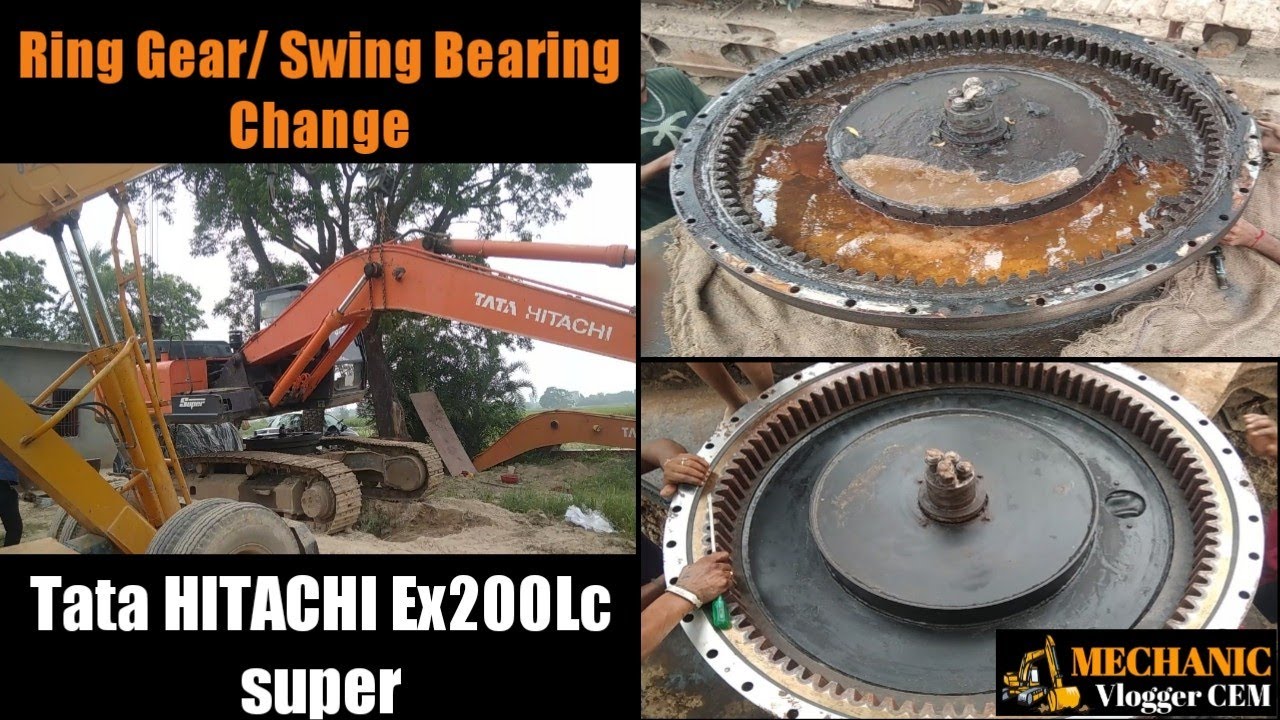 Ring Gear/Swing bearing CHANGE | TATA HITACHI EX200LC | CHAN EARTHMOVERS