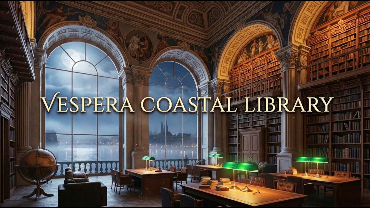Dark academia classical playlist 🏛️ Vespera coastal library ambience for studying