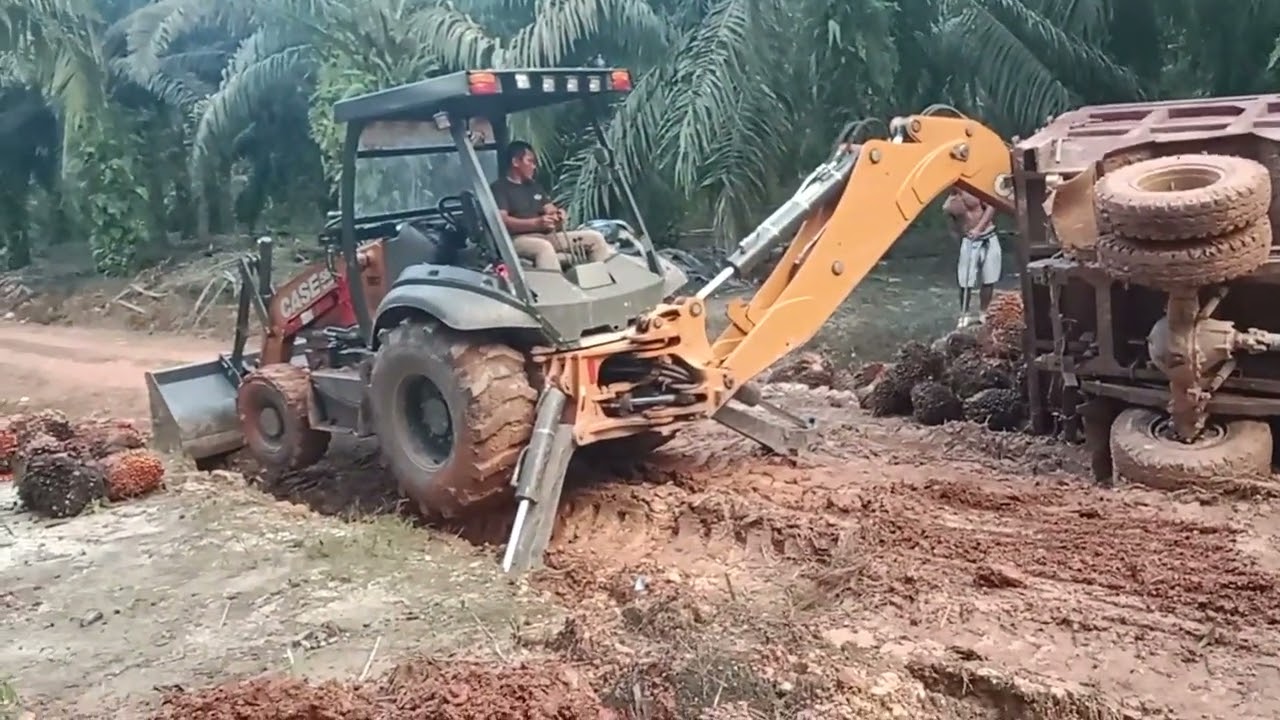 cara trik mendirikan truk kebalik mengunakan Tlb, DT gudang garam