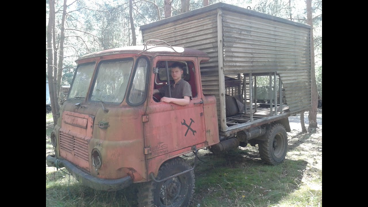 Robur und Unimog 404 auf der Panzerstrecke in Peckfitz