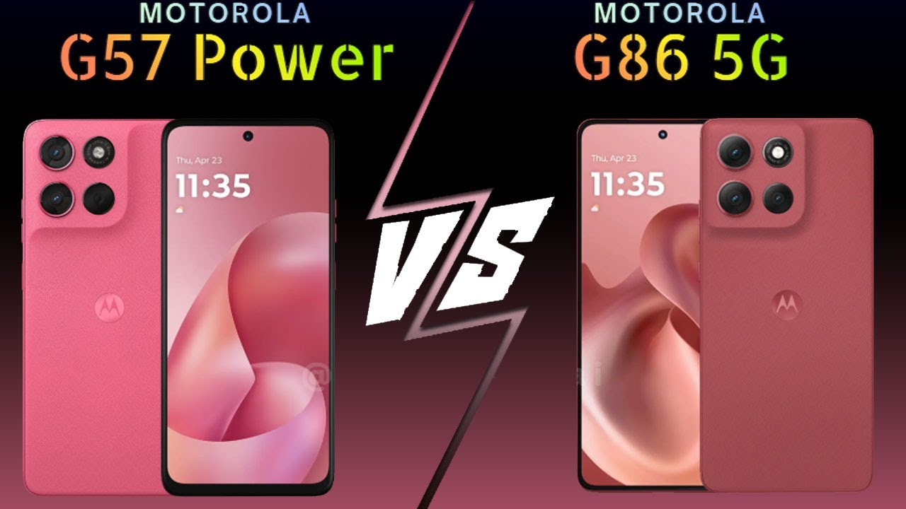 Moto G57 Power vs Moto G86 5G Phone specs comparison